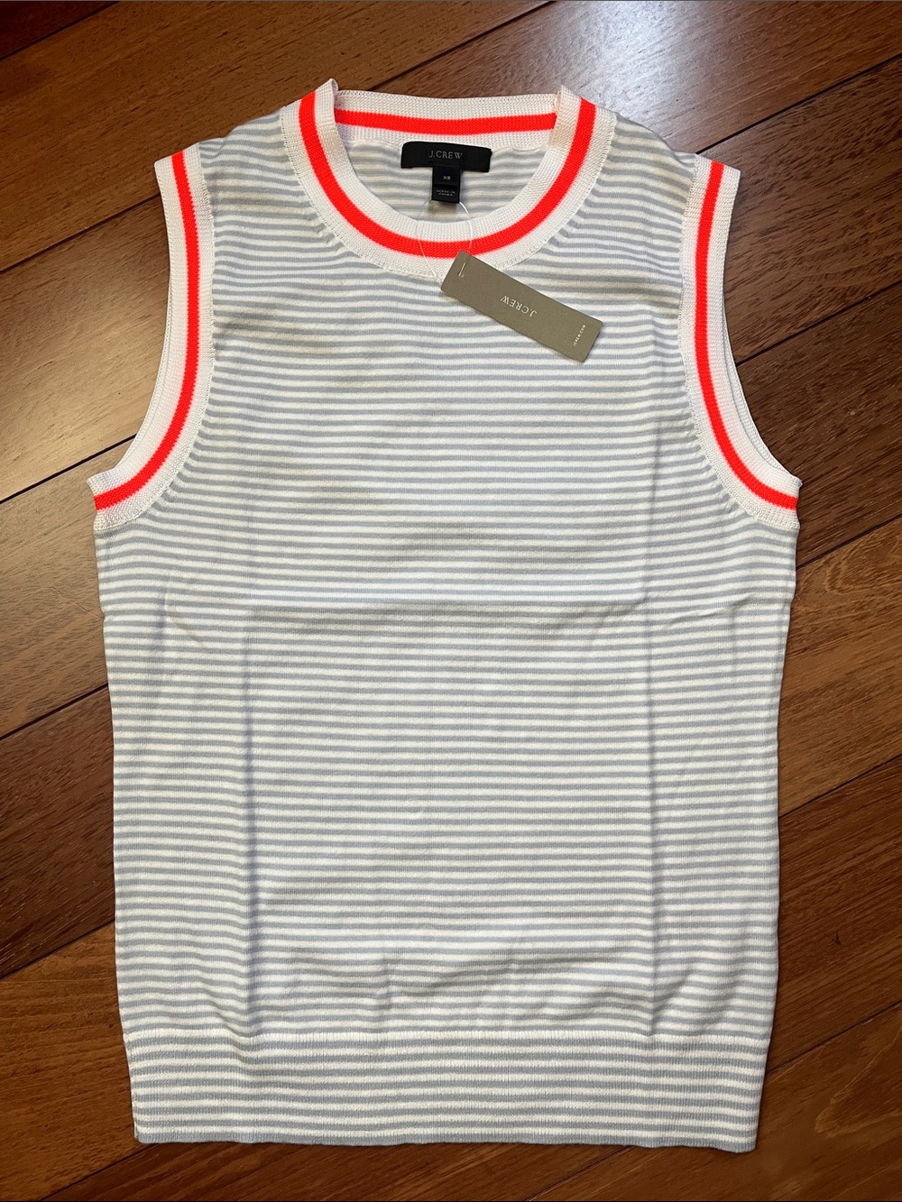 NWT J. Crew Neon Striped Sleeveless Sweater